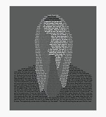 Eminem Lyric Portrait Photographic Print