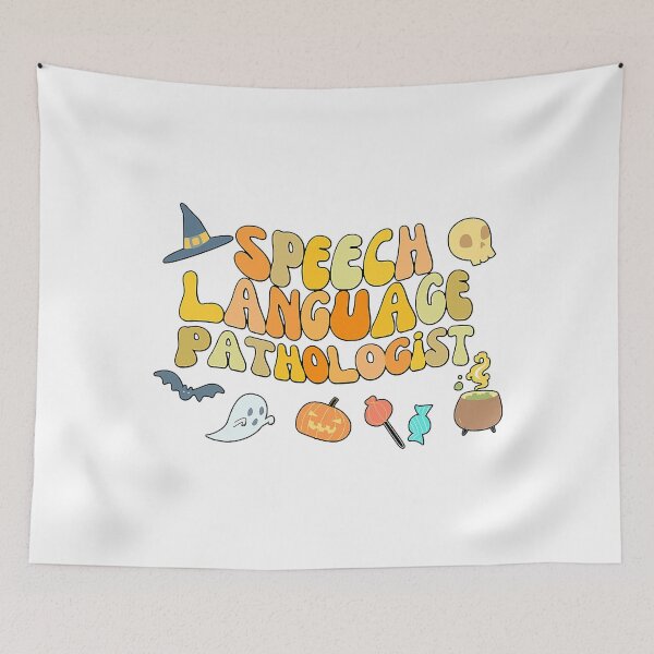 Item preview, Speech Language Pathology Retro Halloween Speech Therapy designed and sold by SentaSchmitt.