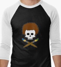 Bob Ross Skull Men's Baseball ¾ T-Shirt