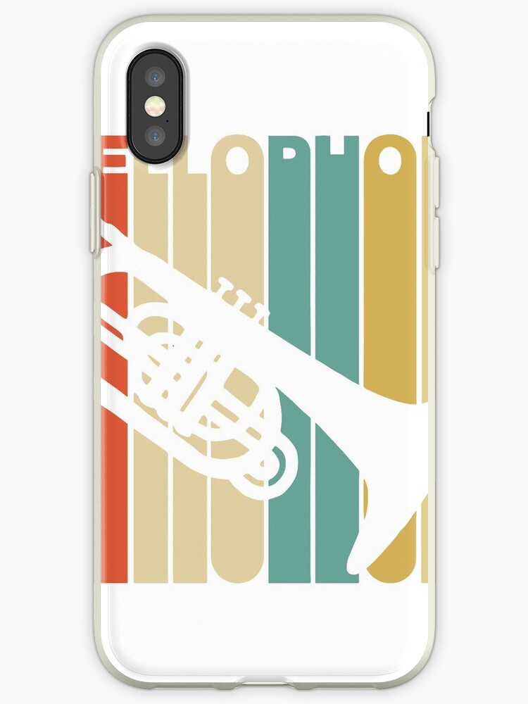 "Vintage Style Mellophone Silhouette Shirt" iPhone Cases & Covers by