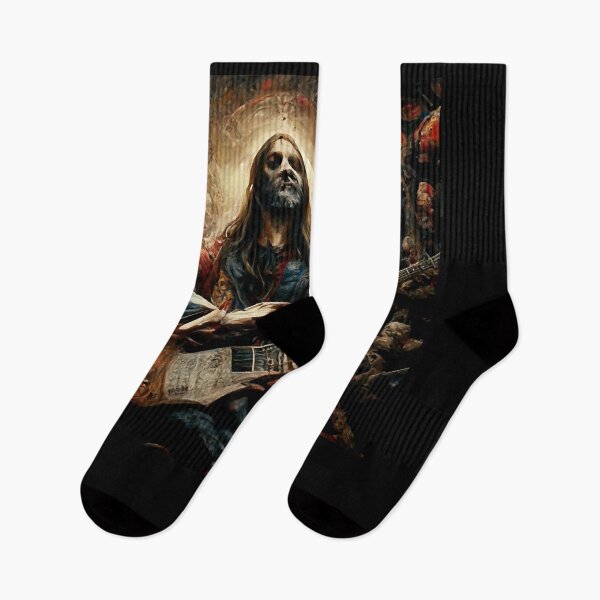 Item preview, Jesus Playing Metallica Guitar with Zombie designed and sold by kurtimicha.