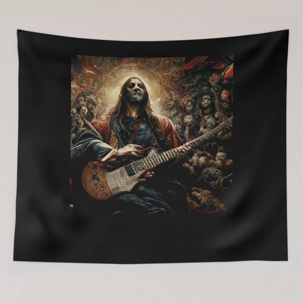 Artikelvorschau, Jesus spielt Metallica-Gitarre mit Zombie entworfen und verkauft von kurtimicha.