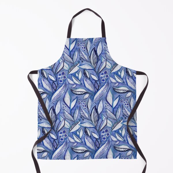 Item preview, Textured Painted Leaves in Royal Blue Purple and Grey designed and sold by micklyn.