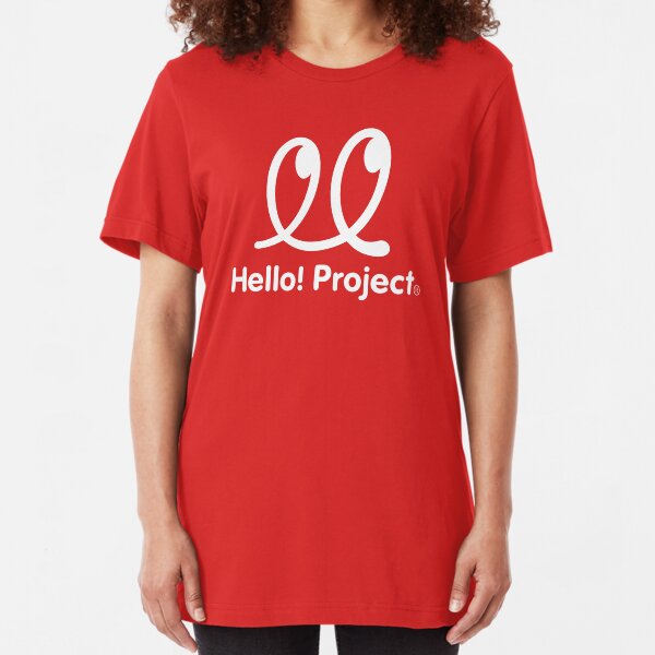 Hello Project Old School Logo - White Slim Fit T-Shirt