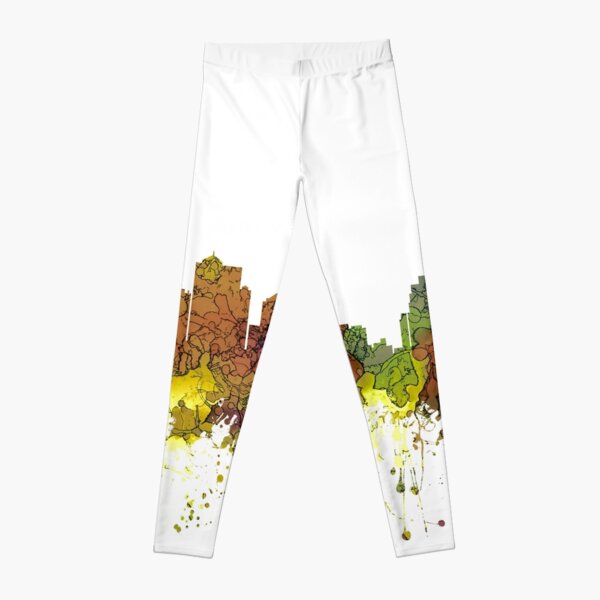 Kansas City, Kansas Skyline - Safari Buff Leggings
