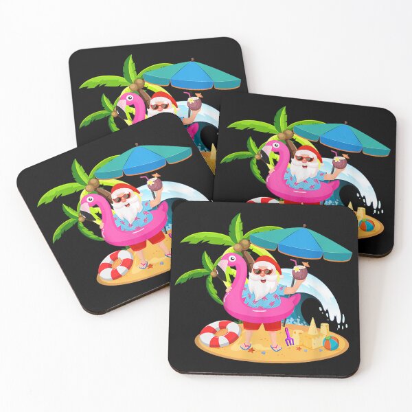 Item preview, Christmas in July Santa hawaii Sunglasses Flamingo Funny designed and sold by Annabellegeorge.