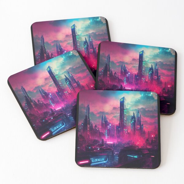 Item preview, Cyberwave City designed and sold by BeepBoopArtShop.
