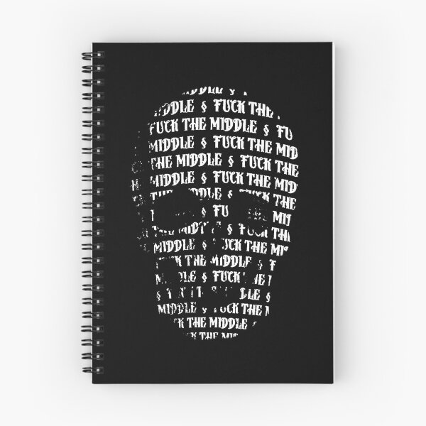 Item preview, Skull with words | Fuck the Middle | Funny Skull designed and sold by monkeybusiness.pt.