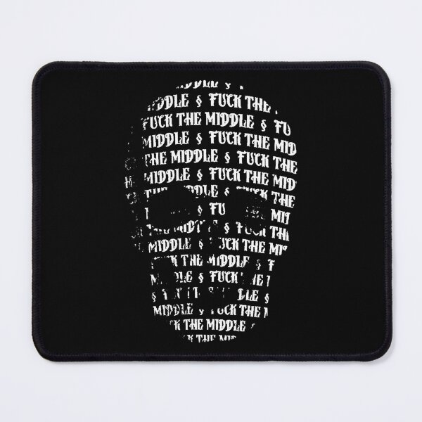 Item preview, Skull with words | Fuck the Middle | Funny Skull designed and sold by monkeybusiness.pt.