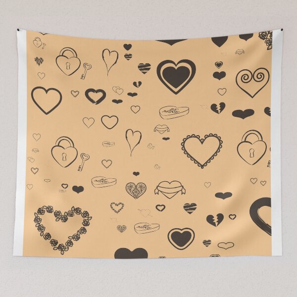Item preview, Cute Taupe Heart Modern Burlywood designed and sold by enhan.