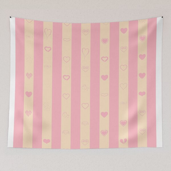 Item preview, Cute Heart Modern Pink Stripes Pattern designed and sold by enhan.