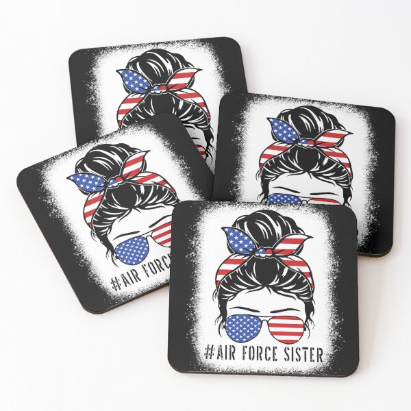 Item preview, Air Force Sister Messy Bun Sunglasses Military Veterans Day designed and sold by AlbredaAE.