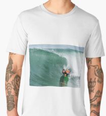 Bodyboarder in action Men's Premium T-Shirt