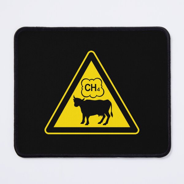 Item preview, Cow Methane Warning Sign designed and sold by sifis.