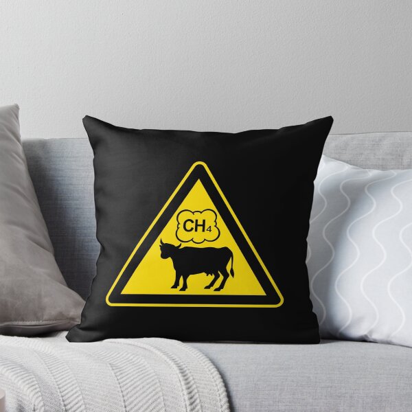 Item preview, Cow Methane Warning Sign designed and sold by sifis.