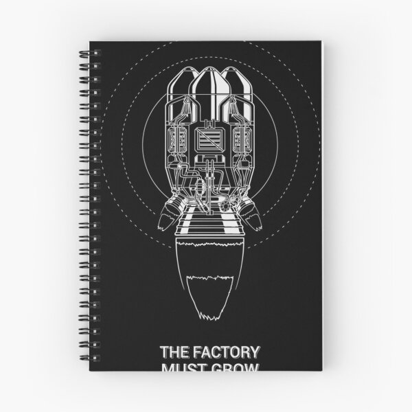 Item preview, Factorio Rocket with The Factory Must Grow meme designed and sold by BRODYKIER.