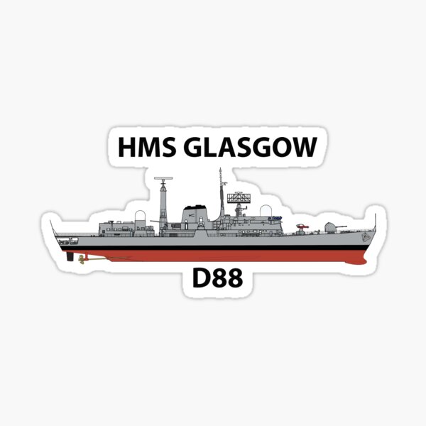 HMS GLASGOW - D88 - T42 Sticker