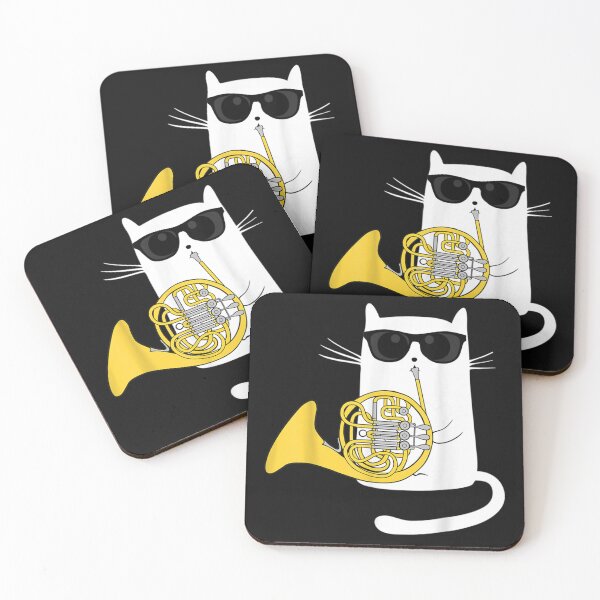 Item preview, Jazz Cat Playing French Horn - Cool Smooth  designed and sold by Brandononald.