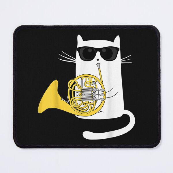 Item preview, Jazz Cat Playing French Horn - Cool Smooth  designed and sold by Brandononald.