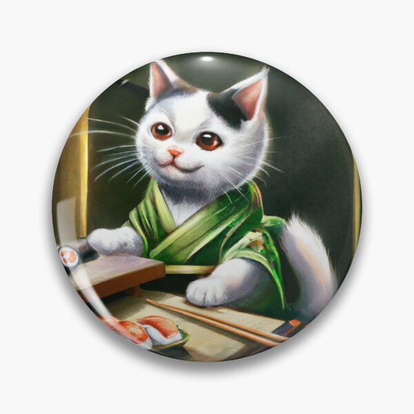 Aperçu de l'œuvre Chat de chef de sushi créée et vendue par LeeBinding.
