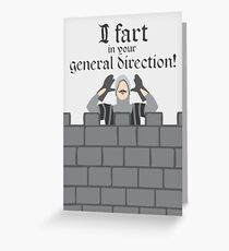 French Taunting Guard Greeting Card