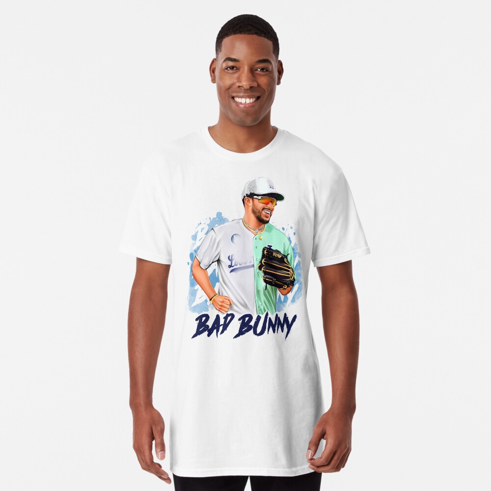 Adult Dodgers Bad Bunny Inspired Black Baseball Jersey Benito