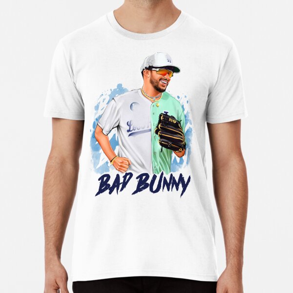 Bad Bunny in Los Angeles Baseball Jersey Art Board Print for Sale