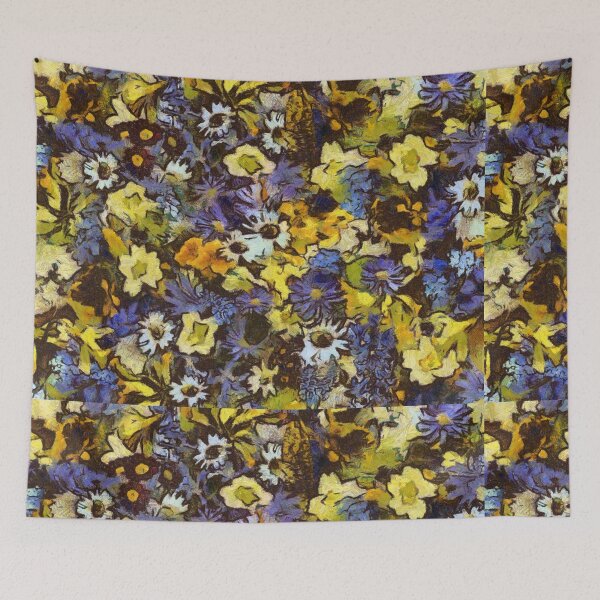 Item preview, Flower bed painting Van Gogh style designed and sold by Gaurav Garg.