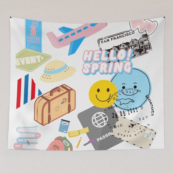 Item preview, happy trip,hello spring, smile  designed and sold by zzzozzo.