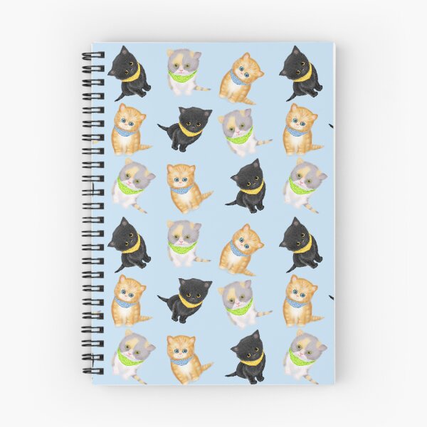 Item preview, Cute Kittens Wearing Bandanas On A Blue Background designed and sold by LeopardyNonsense.