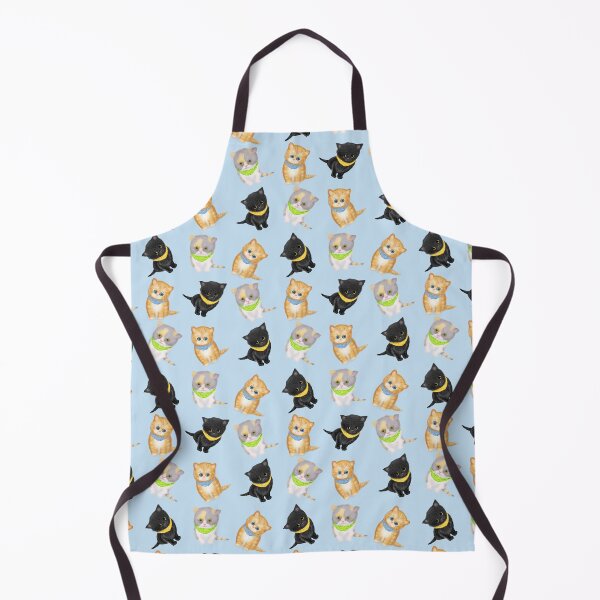 Item preview, Cute Kittens Wearing Bandanas On A Blue Background designed and sold by LeopardyNonsense.
