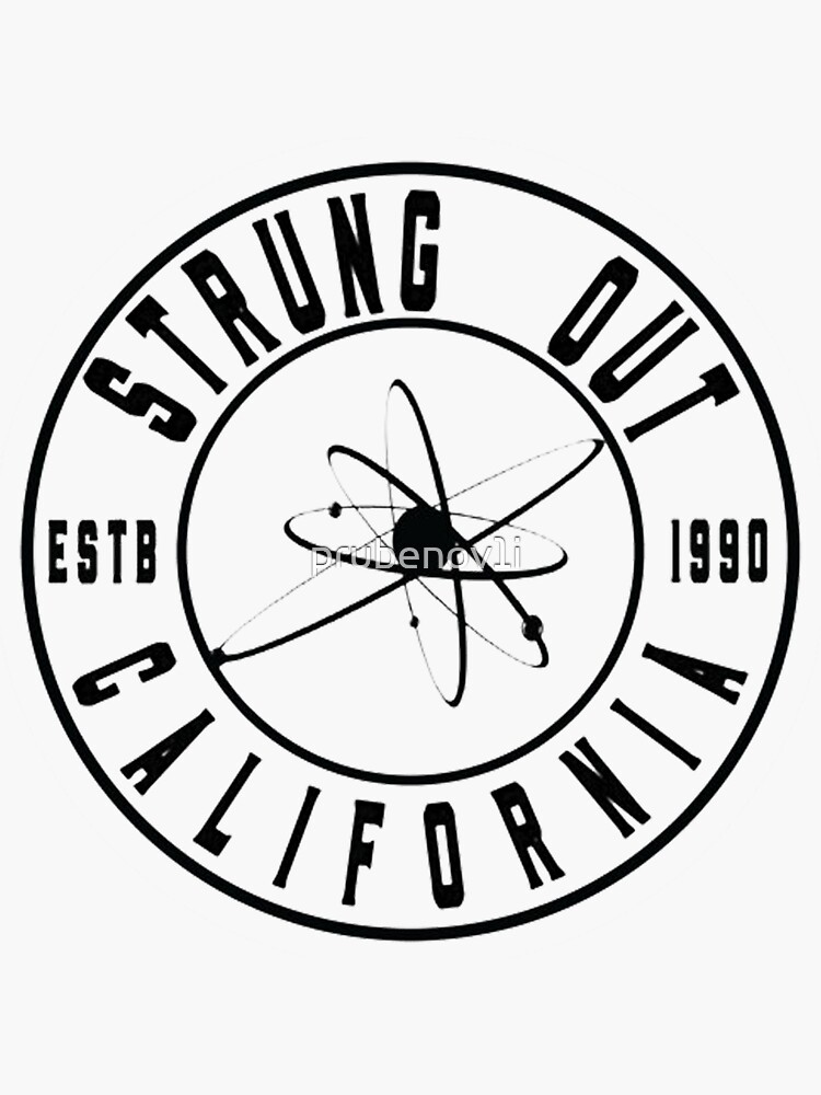 "STRUNG OUT ART" Sticker for Sale by prubenov1i Redbubble