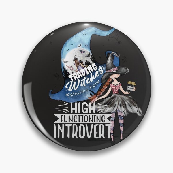 Item preview, Funny Introvert Female Trader gift, Unique gift for stock market, forex, crypto, and options trader, Funny Halloween, Sarcastic Humor, Gift for female trader and investor witch designed and sold by TradingTeesKids.