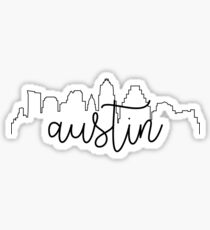 cityscape outline - austin Sticker
