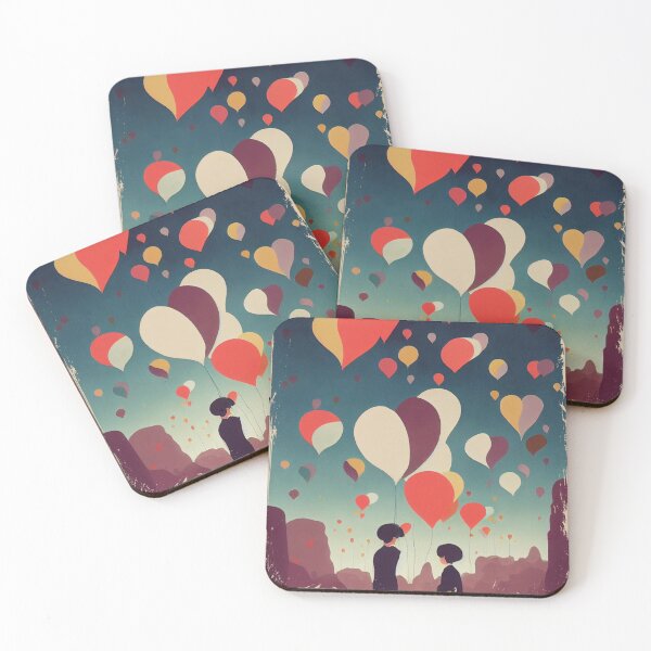 Item preview, Hello couple - love balloons hearts designed and sold by Mediatoni.