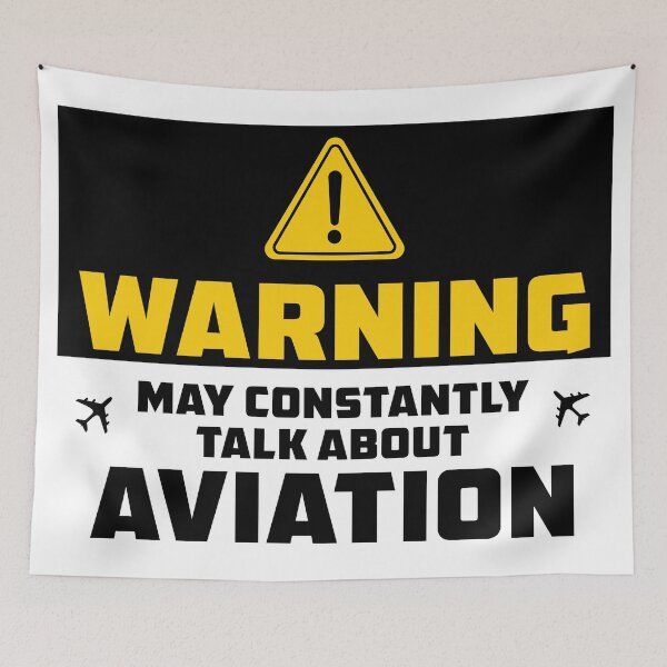 Item preview, Funny Aviation Warning Sign Talk About Aviation - Airplanes Lover - Aviator Quote designed and sold by Ikaroots.