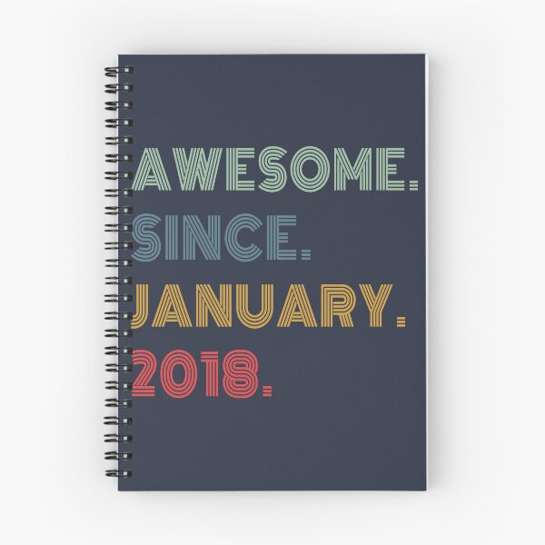 Item preview, Awesome Since January 2018, Funny Birthday Quote Gift designed and sold by Artsy Fun.