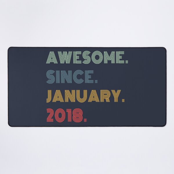 Item preview, Awesome Since January 2018, Funny Birthday Quote Gift designed and sold by Artsy Fun.
