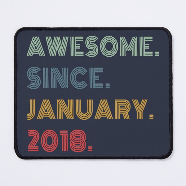 Item preview, Awesome Since January 2018, Funny Birthday Quote Gift designed and sold by Artsy Fun.