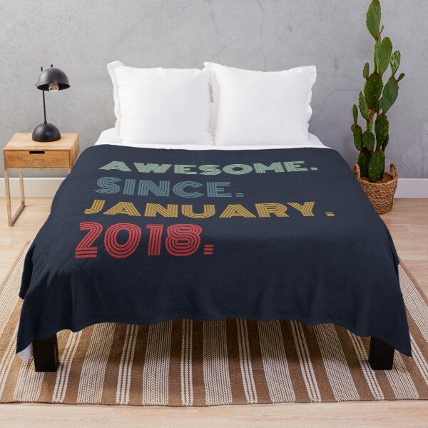 Item preview, Awesome Since January 2018, Funny Birthday Quote Gift designed and sold by Artsy Fun.