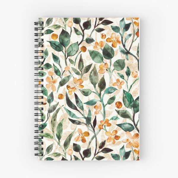 Item preview, Watercolor Leaves and Blossoms in Dappled Light - olive and cream designed and sold by micklyn.