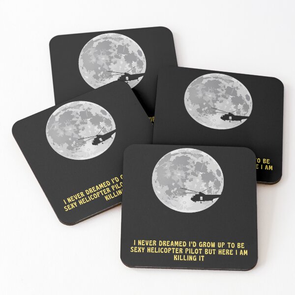 Item preview, Cool Sexy Helicopter Pilot UH 60 Blackhawk US Army In The Moon designed and sold by diip.