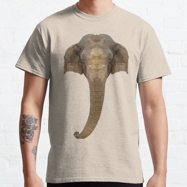 Unisex Elephant Geometric Design T-Shirt Bright Bold Elephants Animals Tee