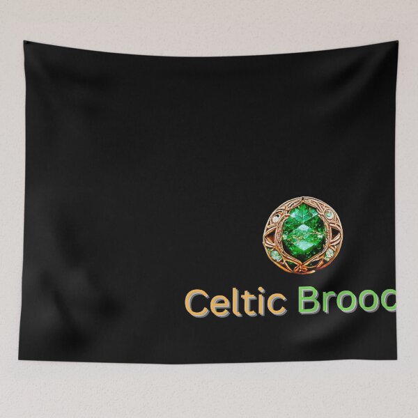 Item preview, Celtic Brooch Ireland with gemstone designed and sold by OliDesigns.