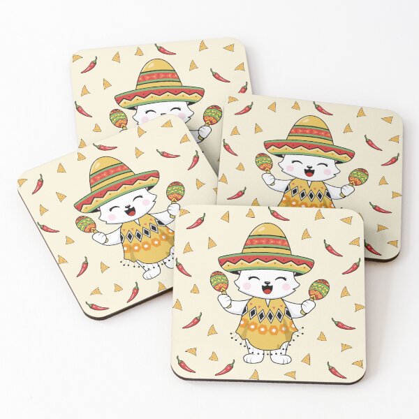 Item preview, Traditional Mexican Cat | Shake Your Maracas | Funny Cat designed and sold by Pisutachio.