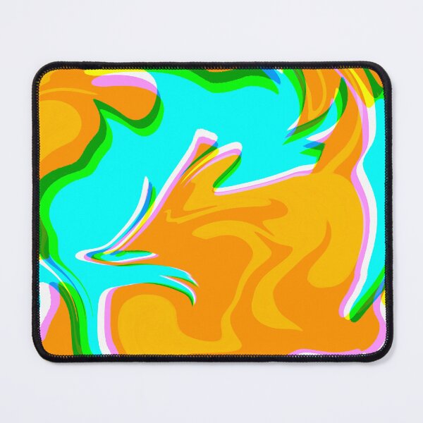 Item preview, Aqua Blue, Yellow and Orange Tones Marble Pattern designed and sold by theprintedclub.