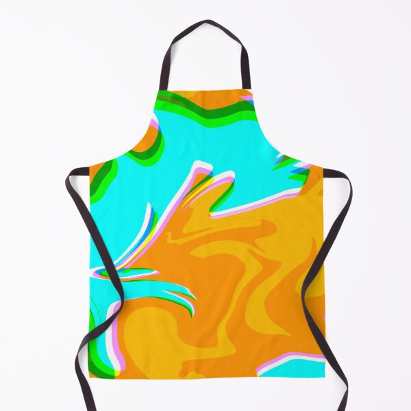 Item preview, Aqua Blue, Yellow and Orange Tones Marble Pattern designed and sold by theprintedclub.