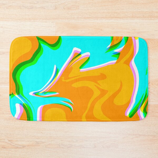 Item preview, Aqua Blue, Yellow and Orange Tones Marble Pattern designed and sold by theprintedclub.