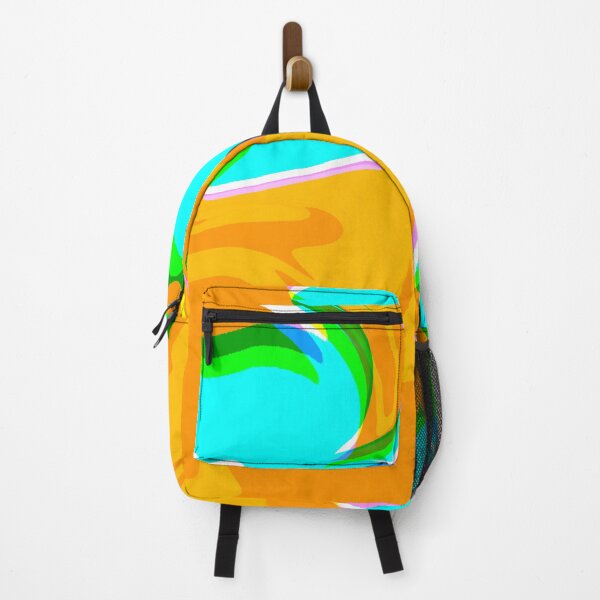 Item preview, Aqua Blue, Yellow and Orange Tones Marble Pattern designed and sold by theprintedclub.
