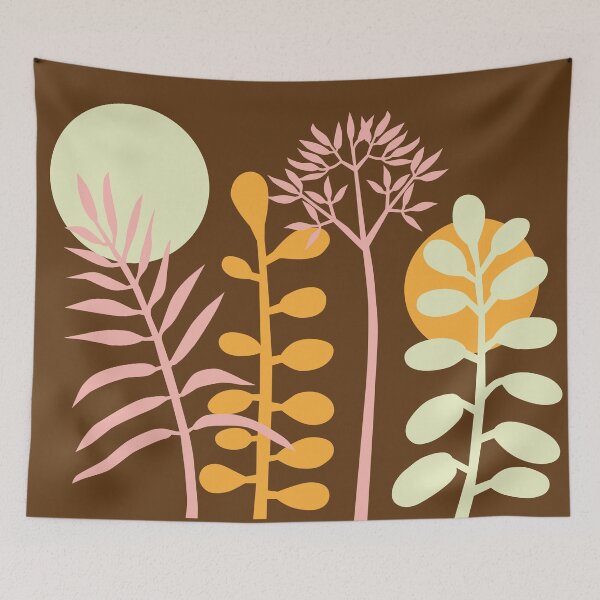 Item preview, Ibiza flowers design brown  designed and sold by natasa sears.